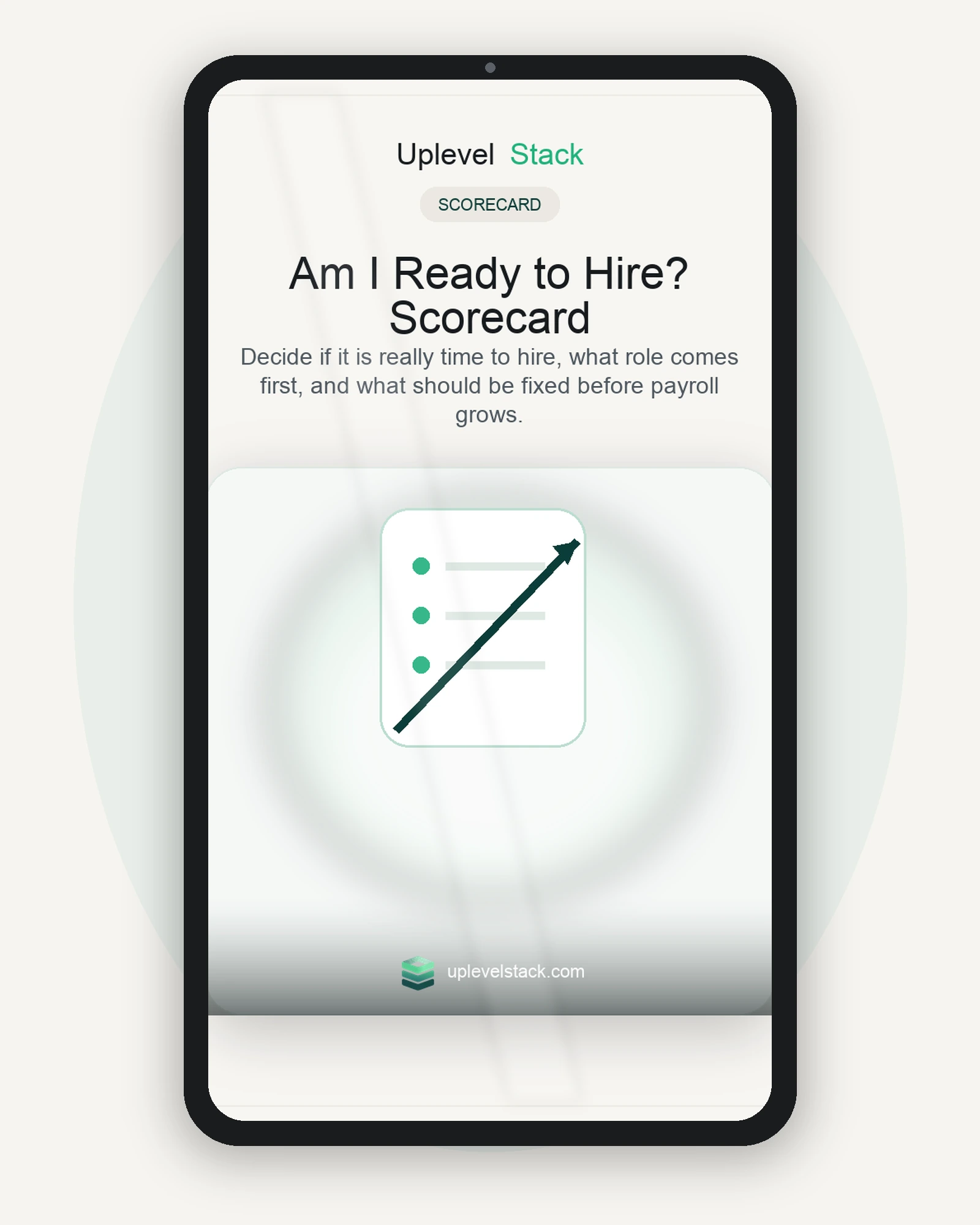 Am I Ready to Hire? Scorecard cover mockup
